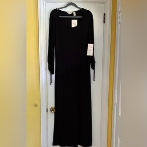 J.Jill black matte jersey maxi dress